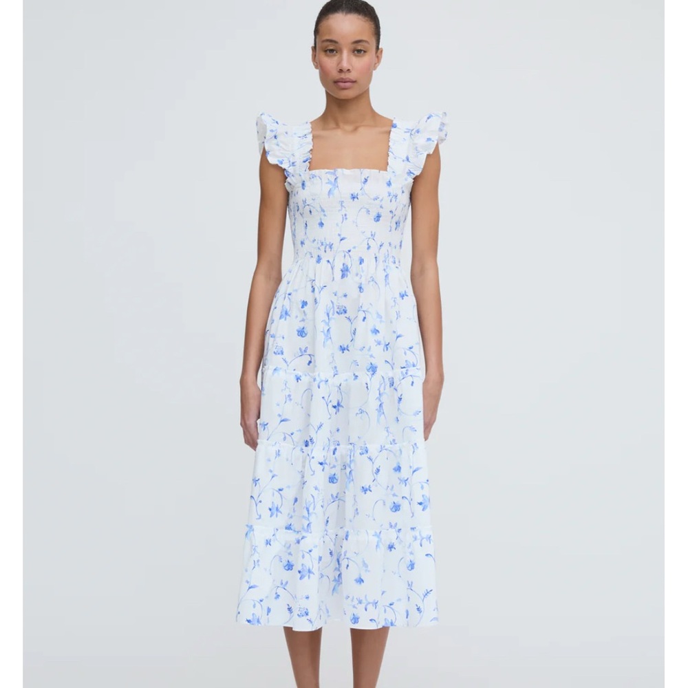 The Ellie Nap Dress - Blue Botanical